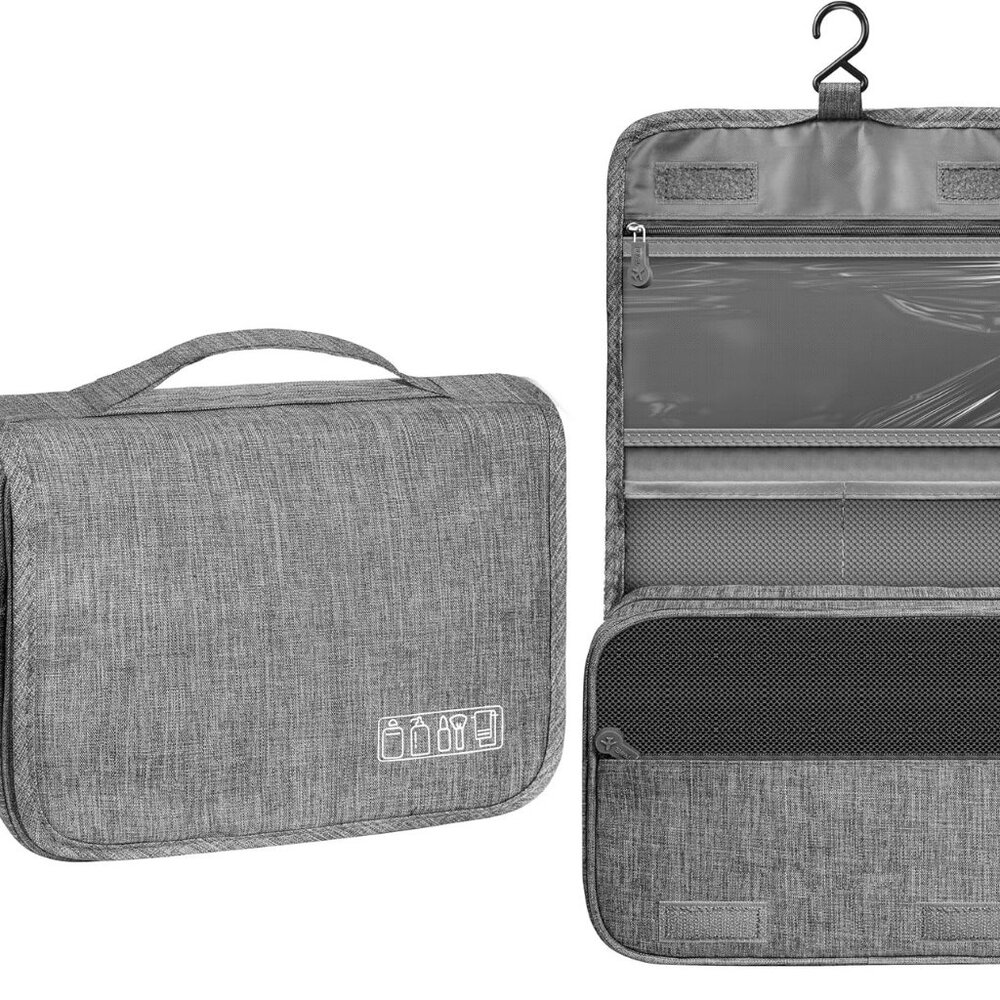 Travel Bag Toiletry Bag w Hanging Hook Waterproof‎ Shower Bathroom Shaving etc